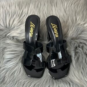 EUC Liliana Black Women's Heeled Sandals sz 5.5 Worn Once